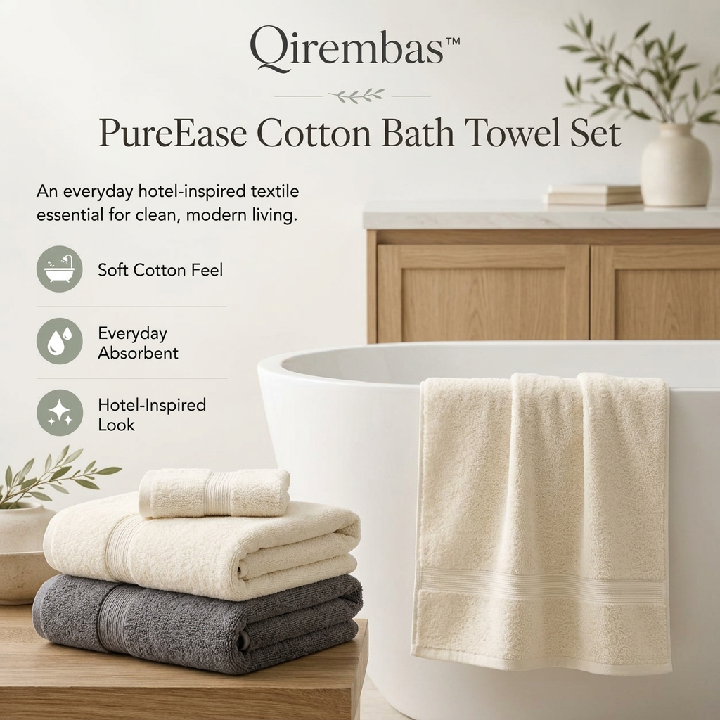 Qirembas™ PureEase Cotton Bath Towel Set