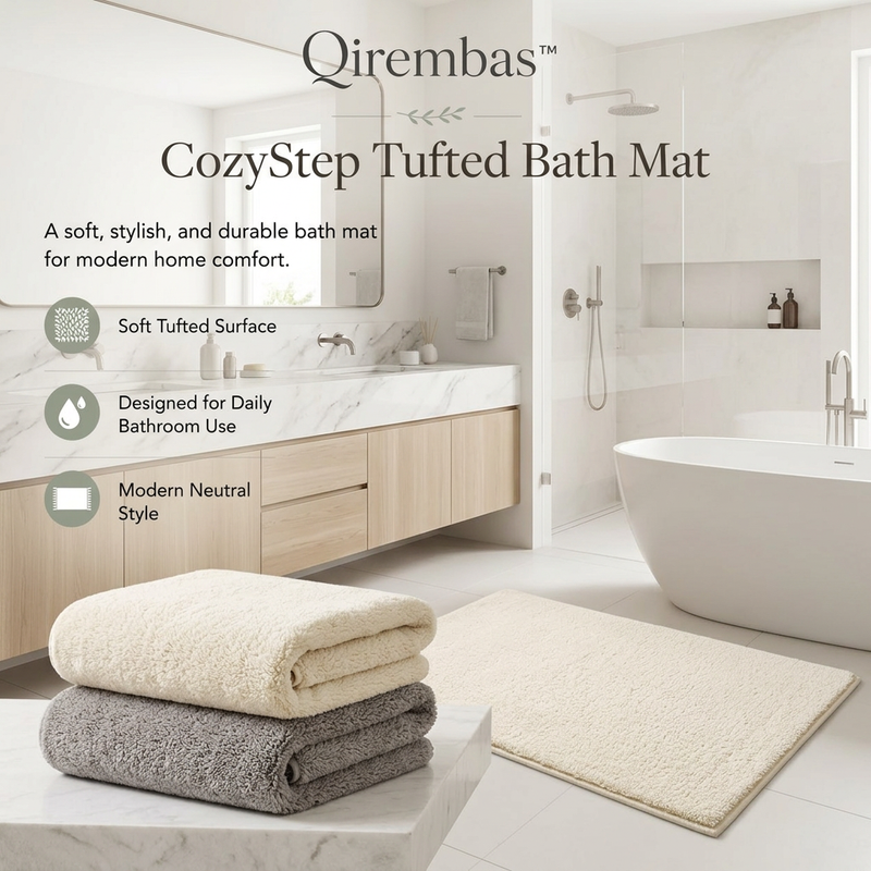 Qirembas™ CozyStep Tufted Bath Mat